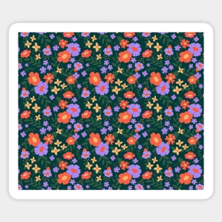 Large bright flowers Sticker